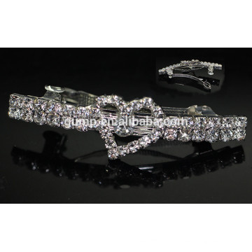 Сердце дизайн Rhinestone Hairgrip Девушки Аксессуары для волос Блеск Crystal Barrette